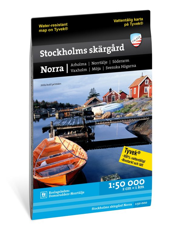Hiking and water activities map - Stockholms skärgård - Norra (Sweden) | Calazo - 1:50,000 Sale