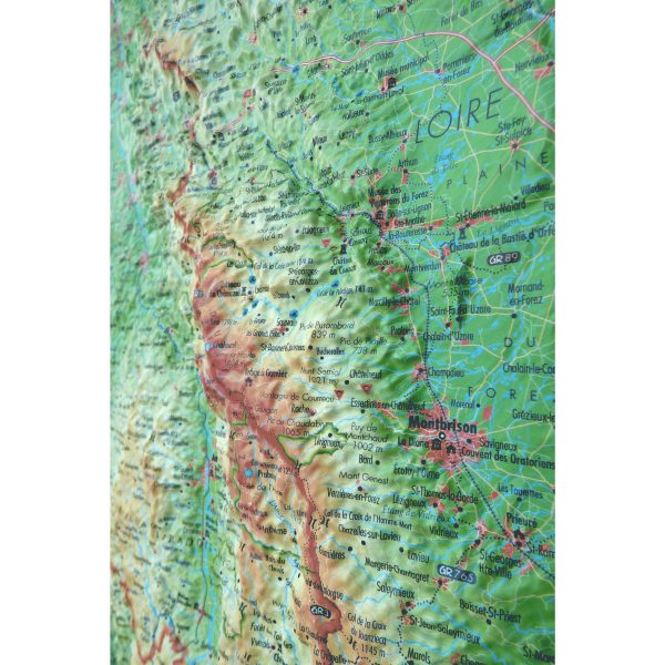 3D Raised relief map - Puy de Dôme - (61 cm x 41 cm) | 3D Map Discount - Image 5