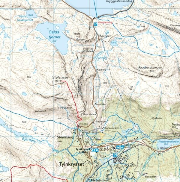 High Mountain Map - Jotunheimen: Tyin & Filefjell (Norway) | Calazo - Hoyfjellskart Online Sale - Image 3