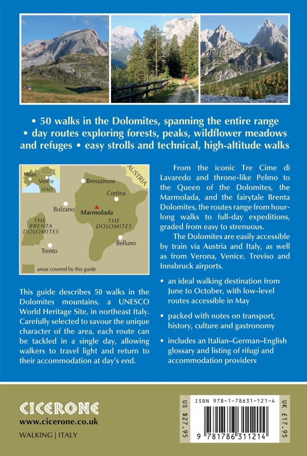 Hiking guide (in English) - Shorter Walks in the Dolomites: 50 Varied Day Walks in the Mountains | Cicerone Online Sale - Image 2