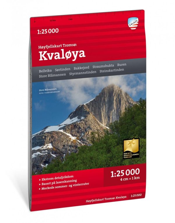 High Mountain Map - Tromsø: Kvaløya (Norway) | Calazo - Hoyfjellskart Online Hot Sale