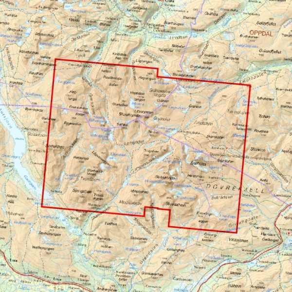Mountain hiking map - Dovrefjell: Snøhetta (Norway) | Calazo - Hoyfjellskart Discount - Image 2