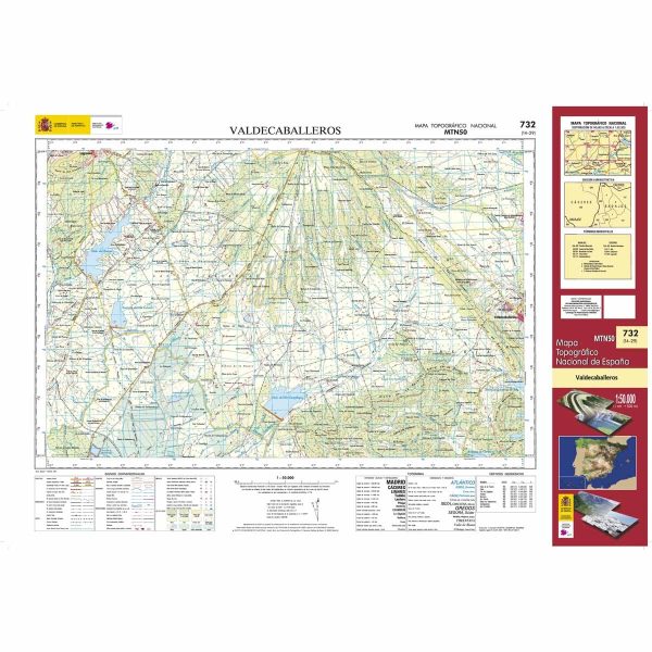 Topographic map of Spain n° 0732 - Valdecaballeros | CNIG - 1:50,000 Online now - Image 2