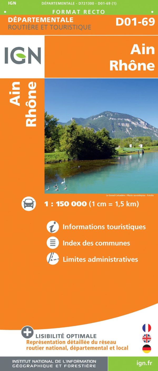 Departmental Map D16 - 17 - Charente & Charente - Maritime - Laminated wall map | IGN Sale