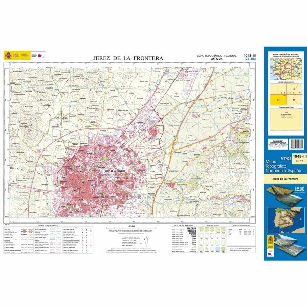 Topographic map of Spain n° 1048.3 - Jerez de la Frontera | CNIG - 1:25,000 Cheap - Image 3