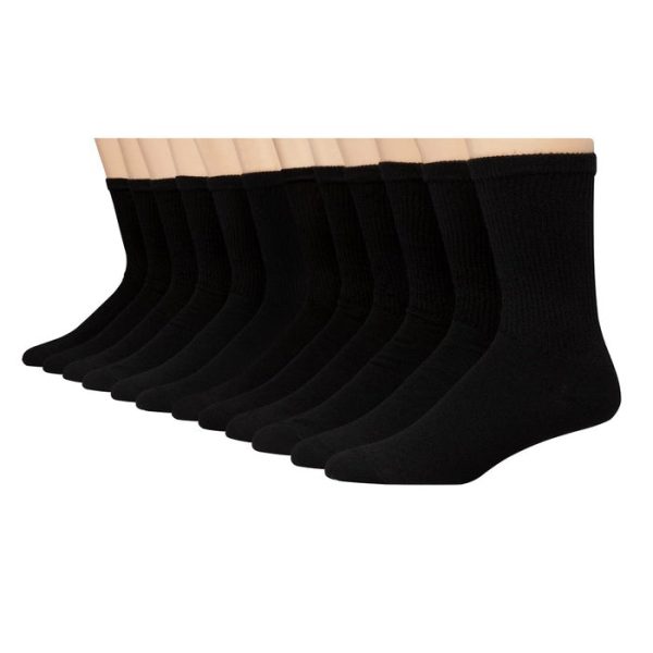 12-Pack Double Tough Men s Crew Socks 121522 Cheap - Image 2