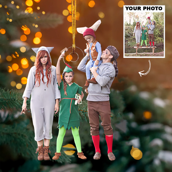 Custom Photo Gifts For Family, Upload Family Cosplay Photo Christmas Ornament 34pgvp140924 Online Hot Sale - Image 3